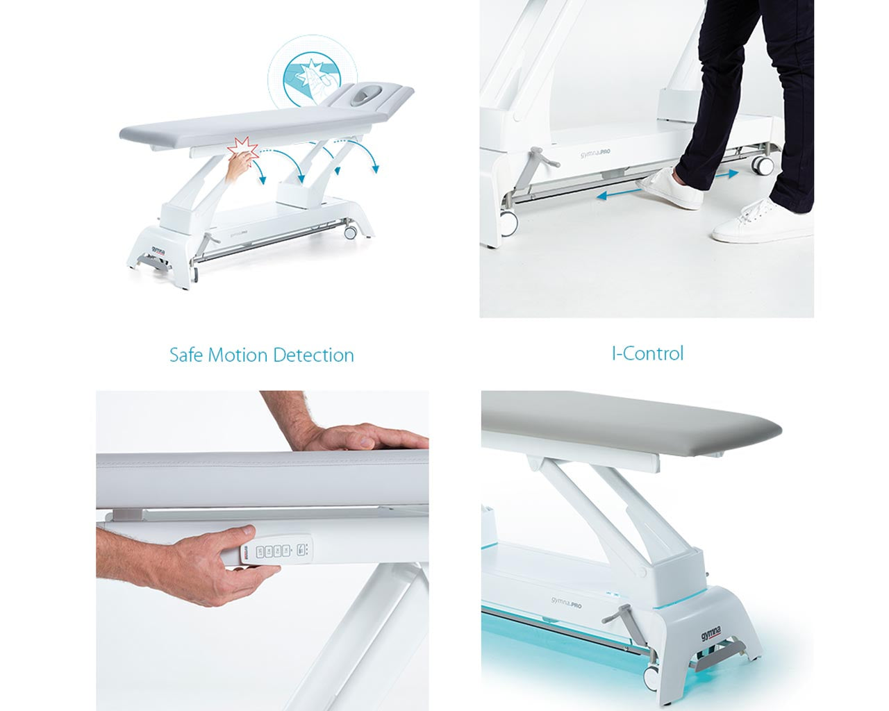 Integrierte Sicherheit für Gymna Therapieliegen