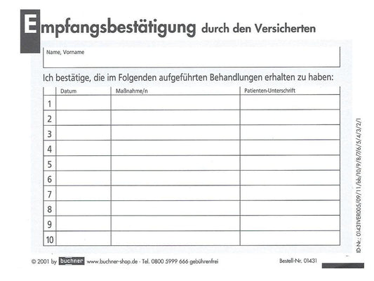 Empfangsbestätigung durch den Versicherten - Buchner & Partner - ppw - winter