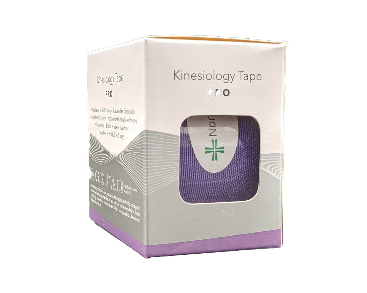 Lila Rolle NonDolens Tape Pro Kinesiologie Tape, 5 cm breit, Profi-Qualität für Entspannung, Nacken-Anlagen und Physiotherapie.