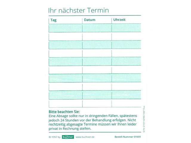 Terminzettel, 250 Stück - Buchner und Partner - ppw - winter