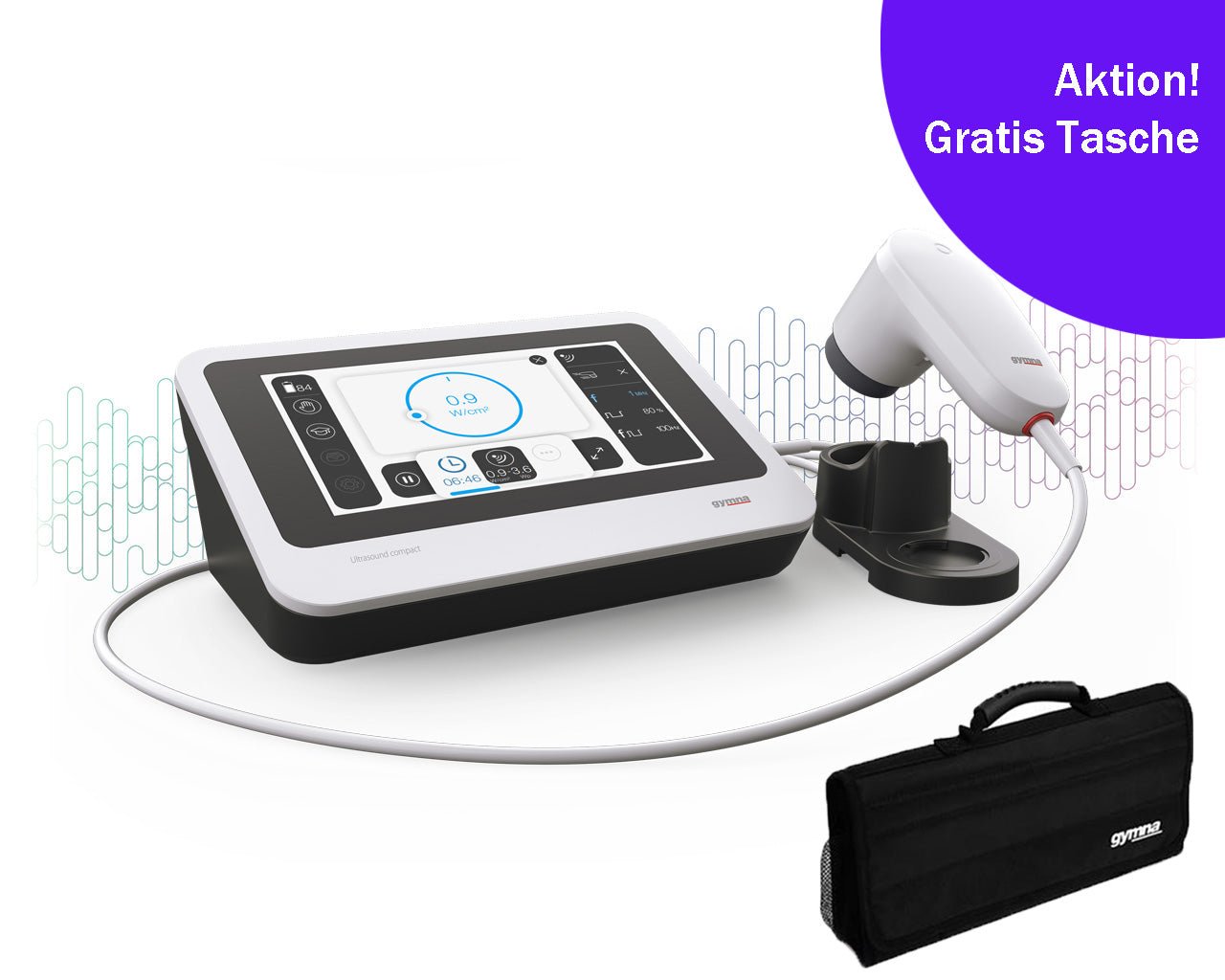 Gymna Compact Ultraschalltherapiegerät für Physiotherapie Hausbesuche